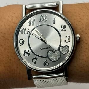 Silver Heart Men’s Watch